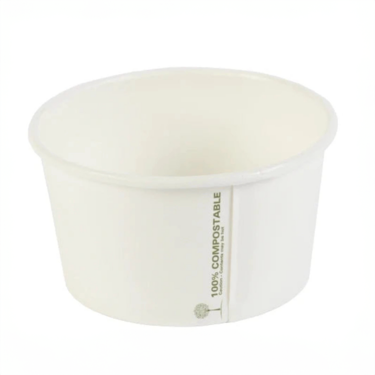 White Compostable Soup Container 12oz - 500 Pack