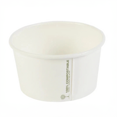 White Compostable Soup Container 12oz - 500 Pack