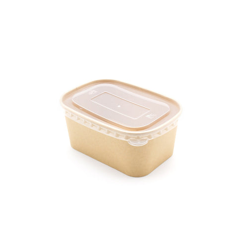 Rectangular Kraft Bowl Lid 300pk