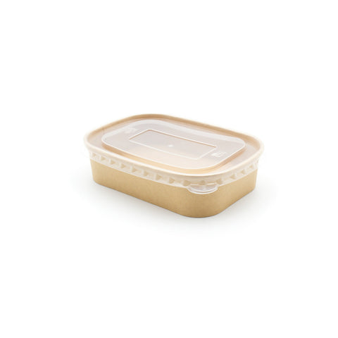 Rectangular Kraft Bowl Lid 300pk