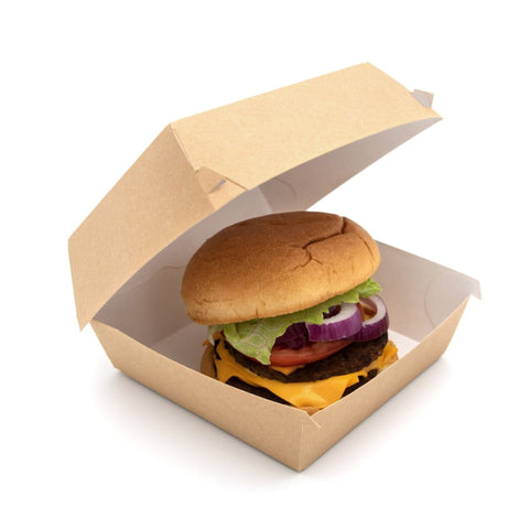 Large Compostable Burger Box 135mm 250pk
