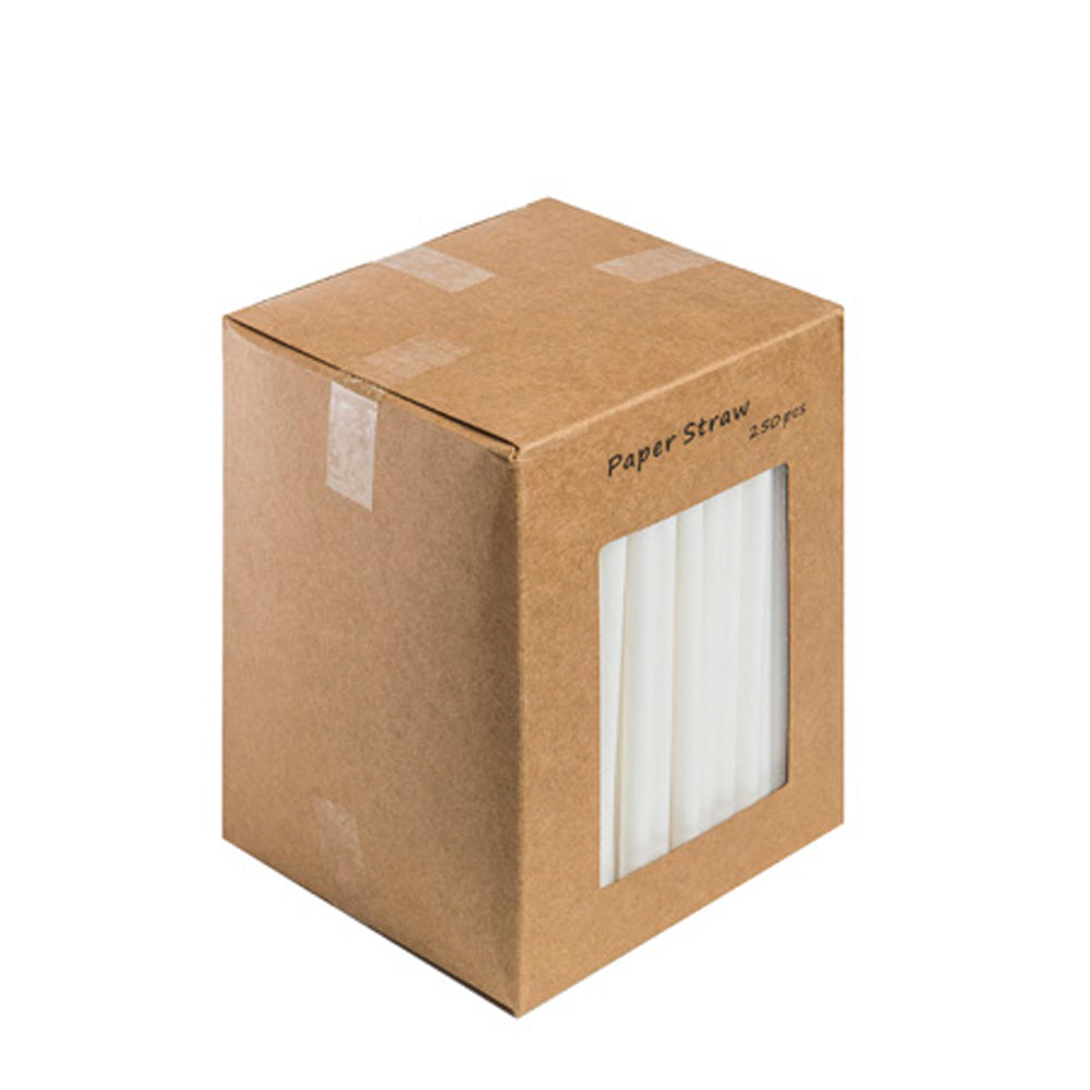 White Paper Straws 5.5" Case - (40x250 Pack)
