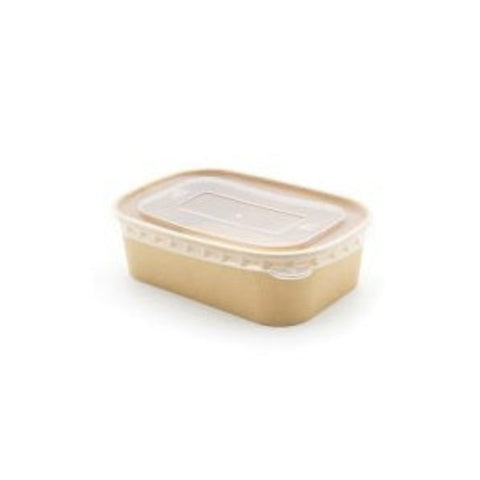 Rectangular Kraft Bowl Lid 300pk