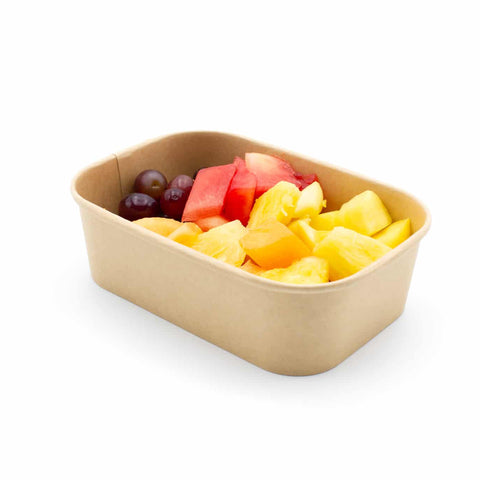 650ml Kraft Rectangular Bowl - 300pk