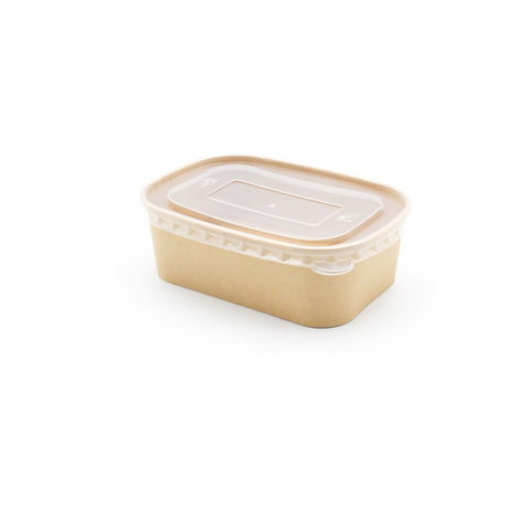 Rectangular Kraft Bowl Lid 300pk