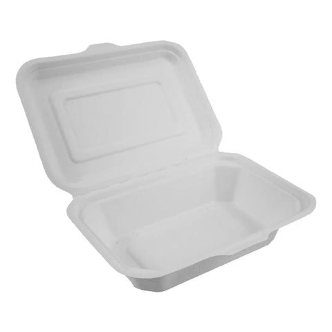 Bagasse Clamshell Chip Box 7x5x3" - 500 Pack