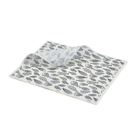 GenWare Greaseproof Paper Fish 20 x 25cm- Pack 1