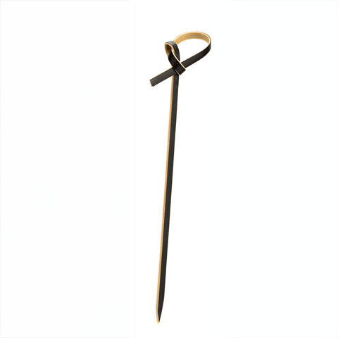 Bamboo Black Knotted Skewer 3.5" (9cm) - Pack 1