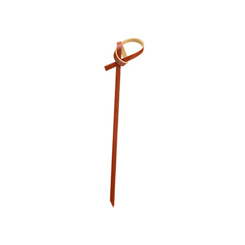Bamboo Red Knotted Skewer 3.5" (9cm) - Pack 1