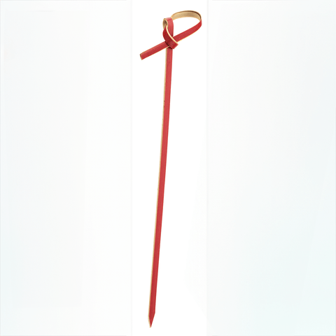 Bamboo Red Knotted Skewer 4.75" (12cm) - Pack 1