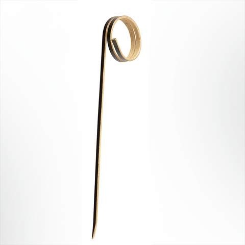 Bamboo Black Loop Skewer 3.5" (9cm) - Pack 1