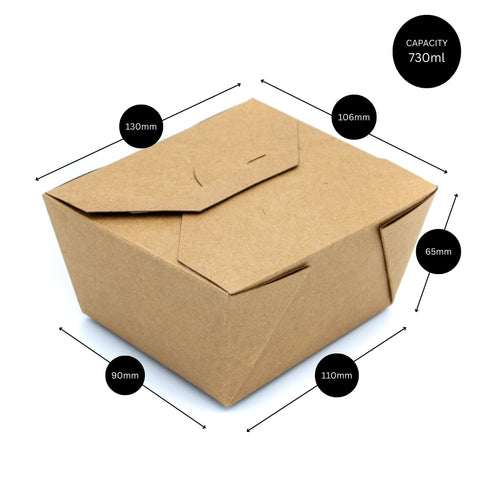 No.1 food box - Kraft - 300pk