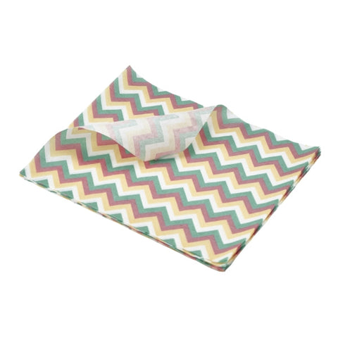 Greaseproof Paper Multicoloured Chevron Print 25 x 20cm- Pack 1