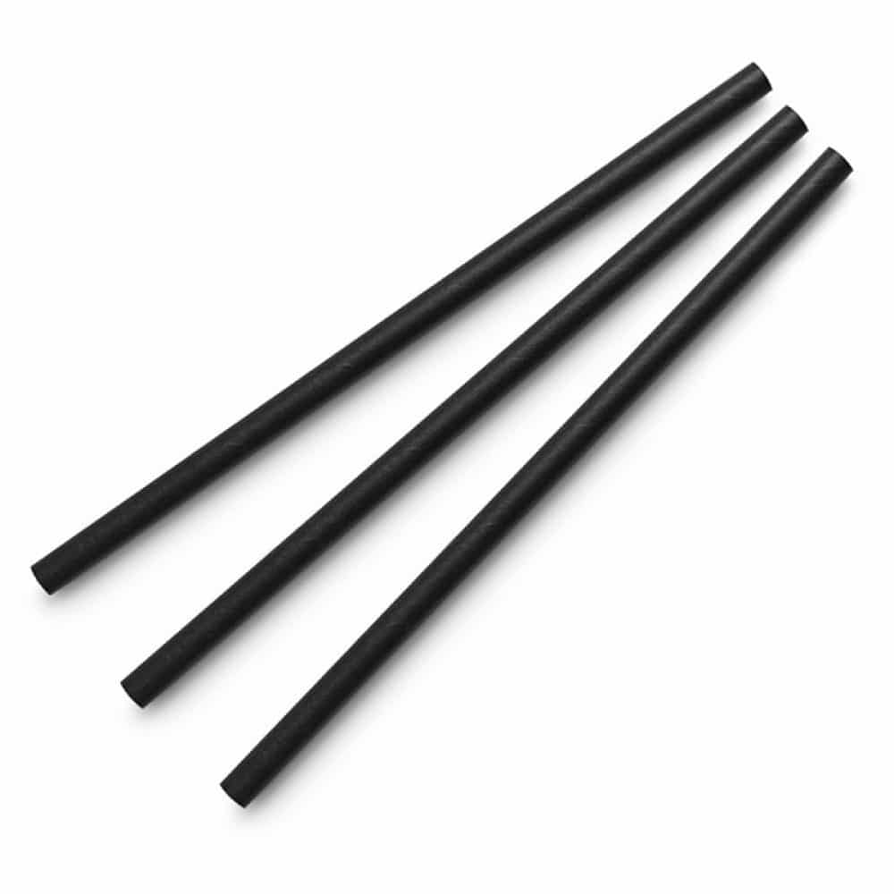 Black Paper Straws 5.5" Case - (40x250pk)