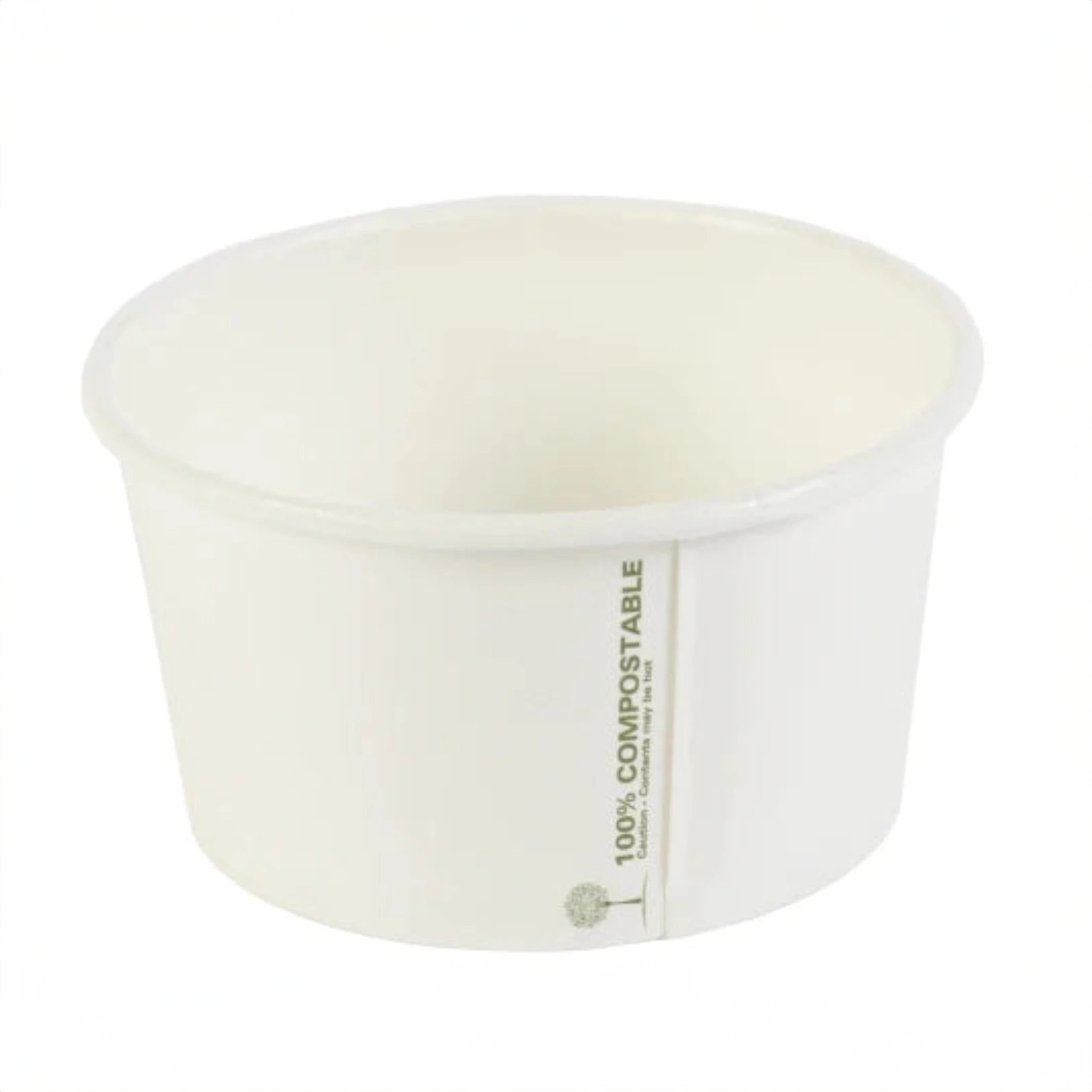 White Compostable Soup Container 12oz