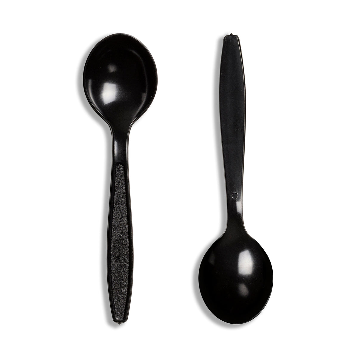 Black Premium Reusable PS 7" Soup Spoon- 1000pk