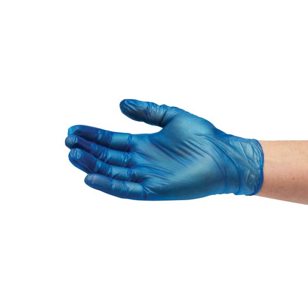 Blue Vinyl Gloves 100pk - Small
