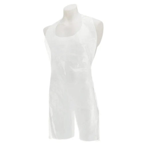 Disposable White Bib Aprons Flat Pack 1000pk