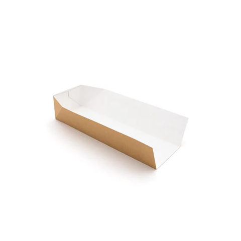 10" Kraft Compostable Hot Dog Tray 1000pk