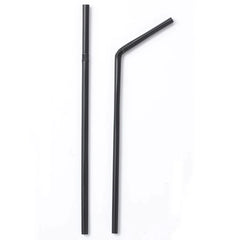 8" Black Bendy PLA Straw (40 x 250pk)