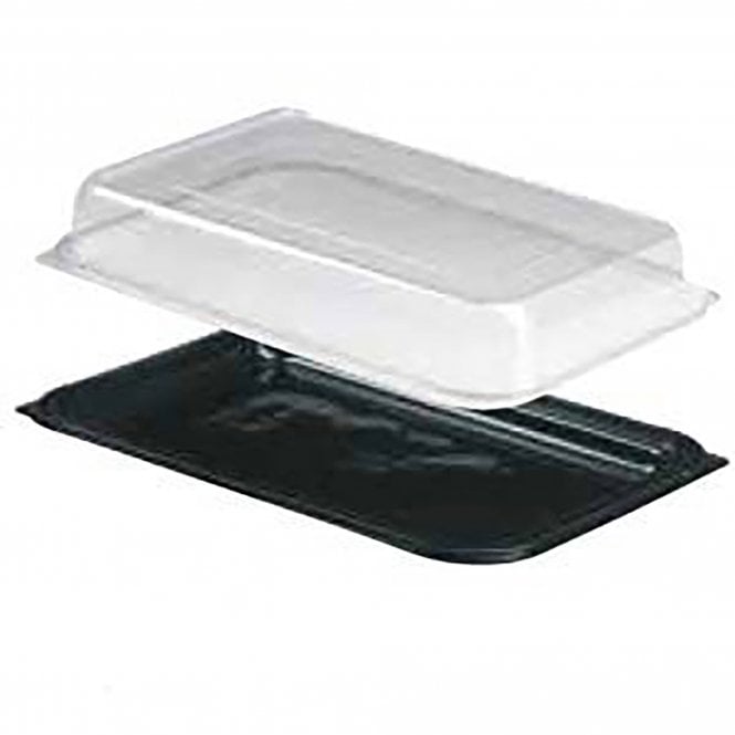 Black Large Snap On Platter and lid 100pk