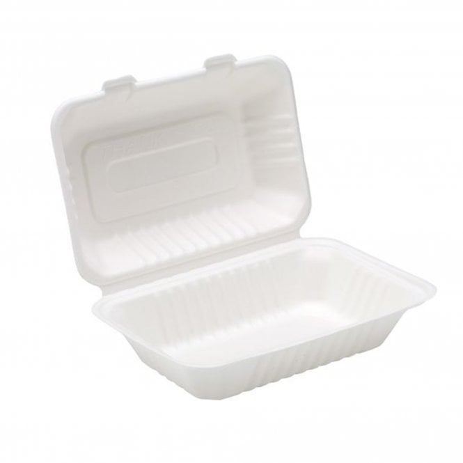 Bagasse Clamshell Large 9" x 6" 250pk